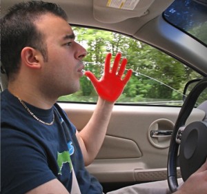 red hand road rage